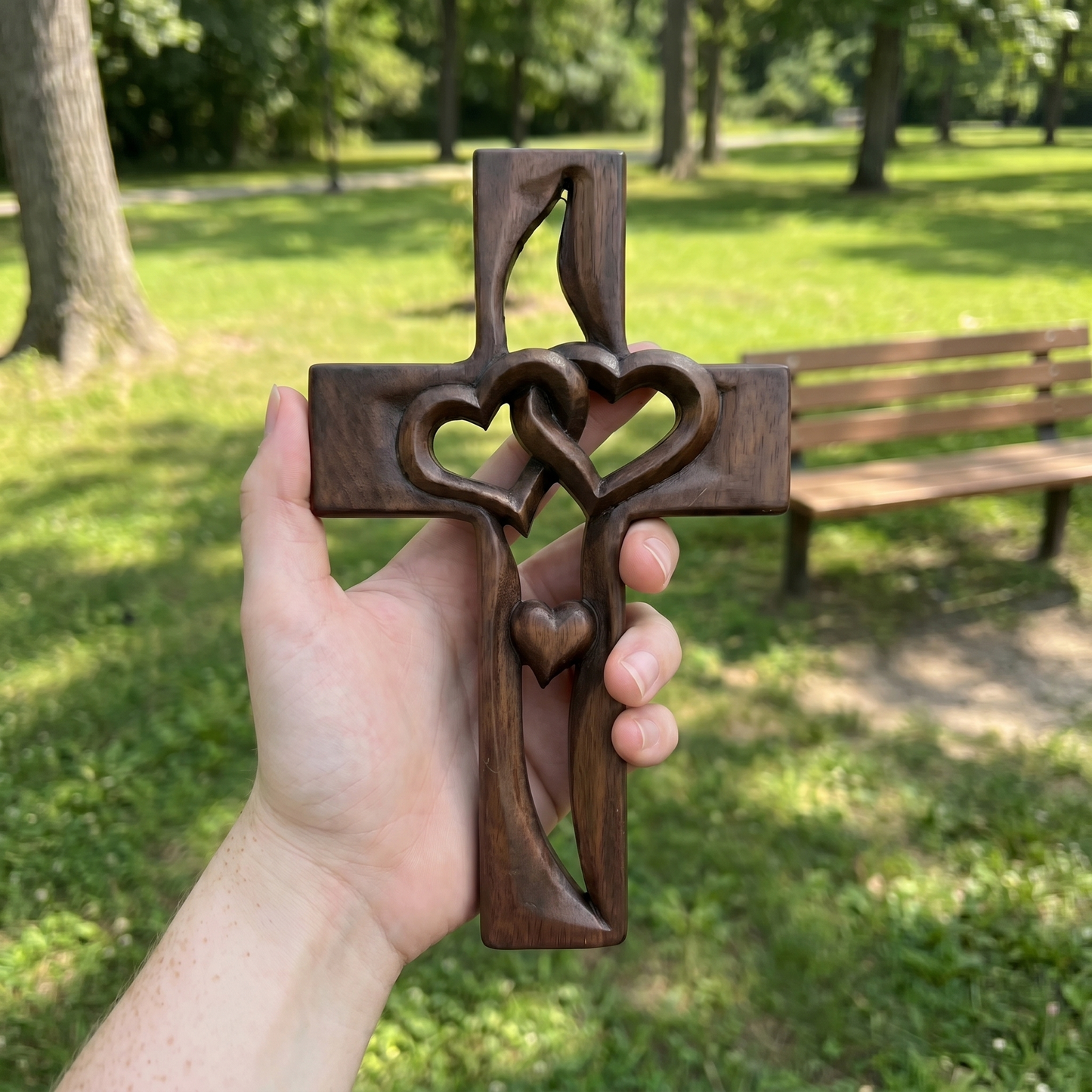 Handcrafted Wood Cross by Sarah